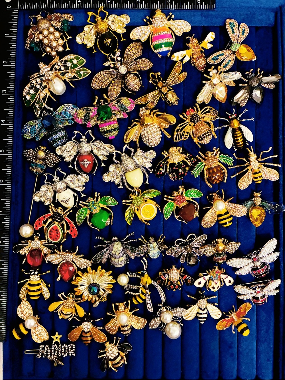 Lot 50 Bee Honeybee Brooch Pins Rhinestone Enamel Crystal Insect Animal Jewelry
